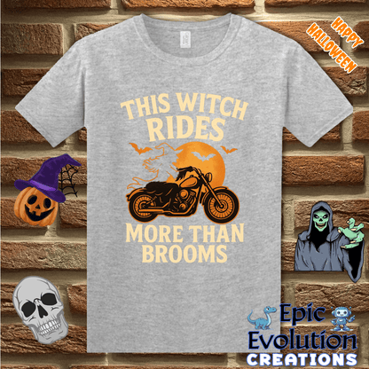 T-Shirt S / Sport Grey 🧙Funny Halloween Shirts for Women Who Love Motorcycles Epic Evolution Creations