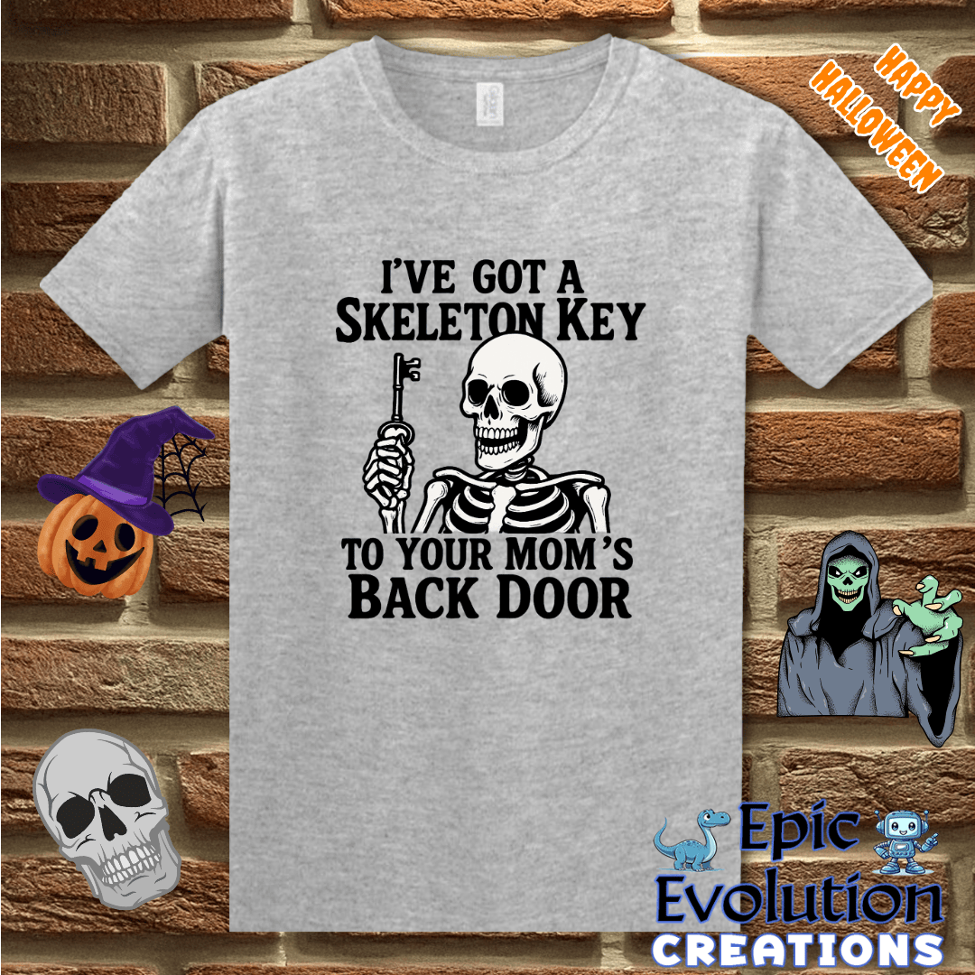 T-Shirt S / Sport Grey Funny Halloween Skeleton T-Shirt for Men Epic Evolution Creations