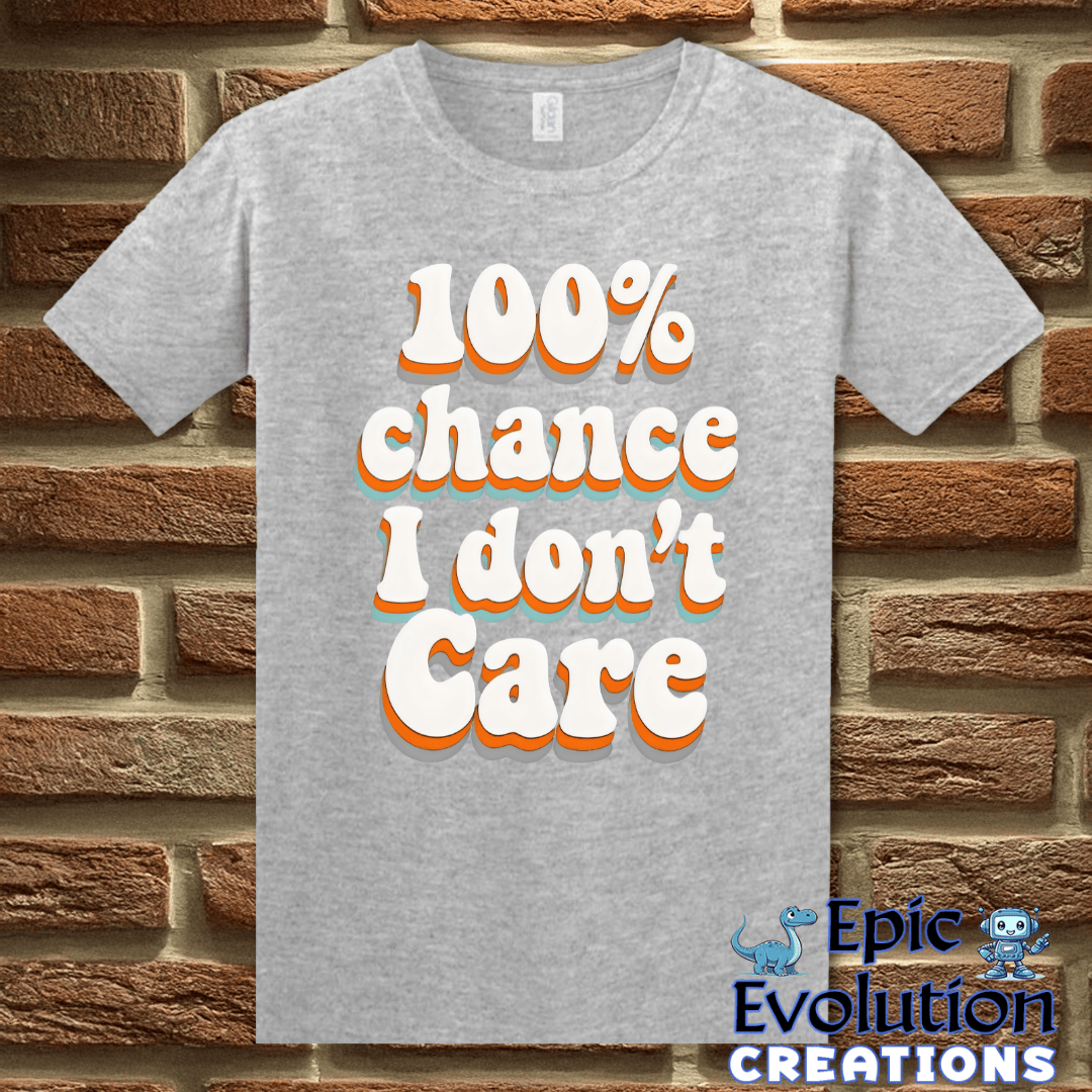 T-Shirt S / Sport Grey Funny I Don’t Care T-Shirt Epic Evolution Creations