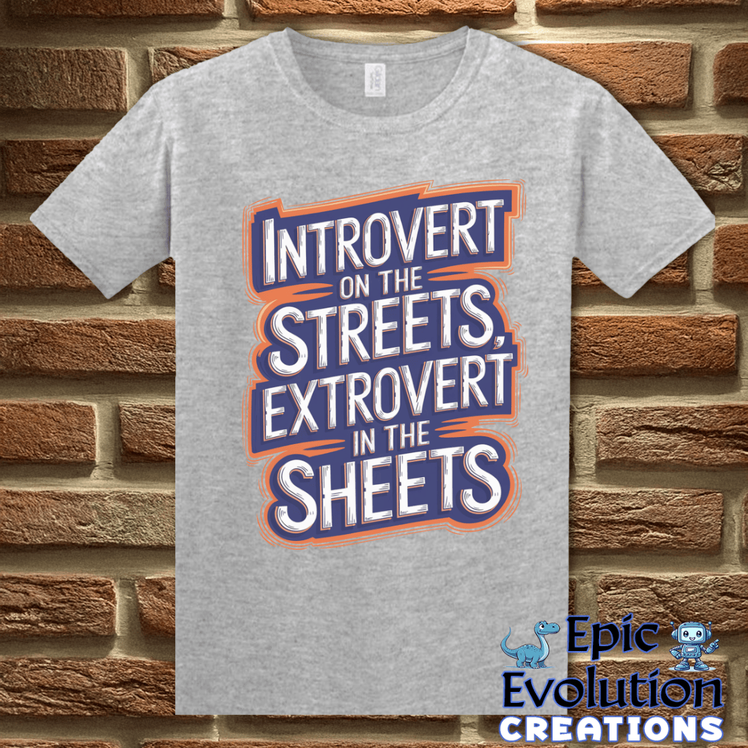 T-Shirt S / Sport Grey Funny Introvert T Shirt Epic Evolution Creations