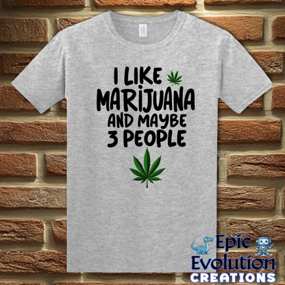 T-Shirt S / Sport Grey Funny Marijuana Lover Shirt for Cannabis Lovers Epic Evolution Creations