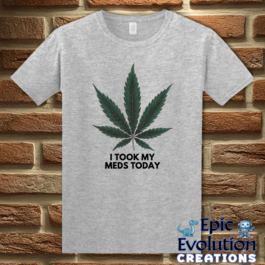 T-Shirt S / Sport Grey Funny Marijuana Medicine T-Shirt Epic Evolution Creations