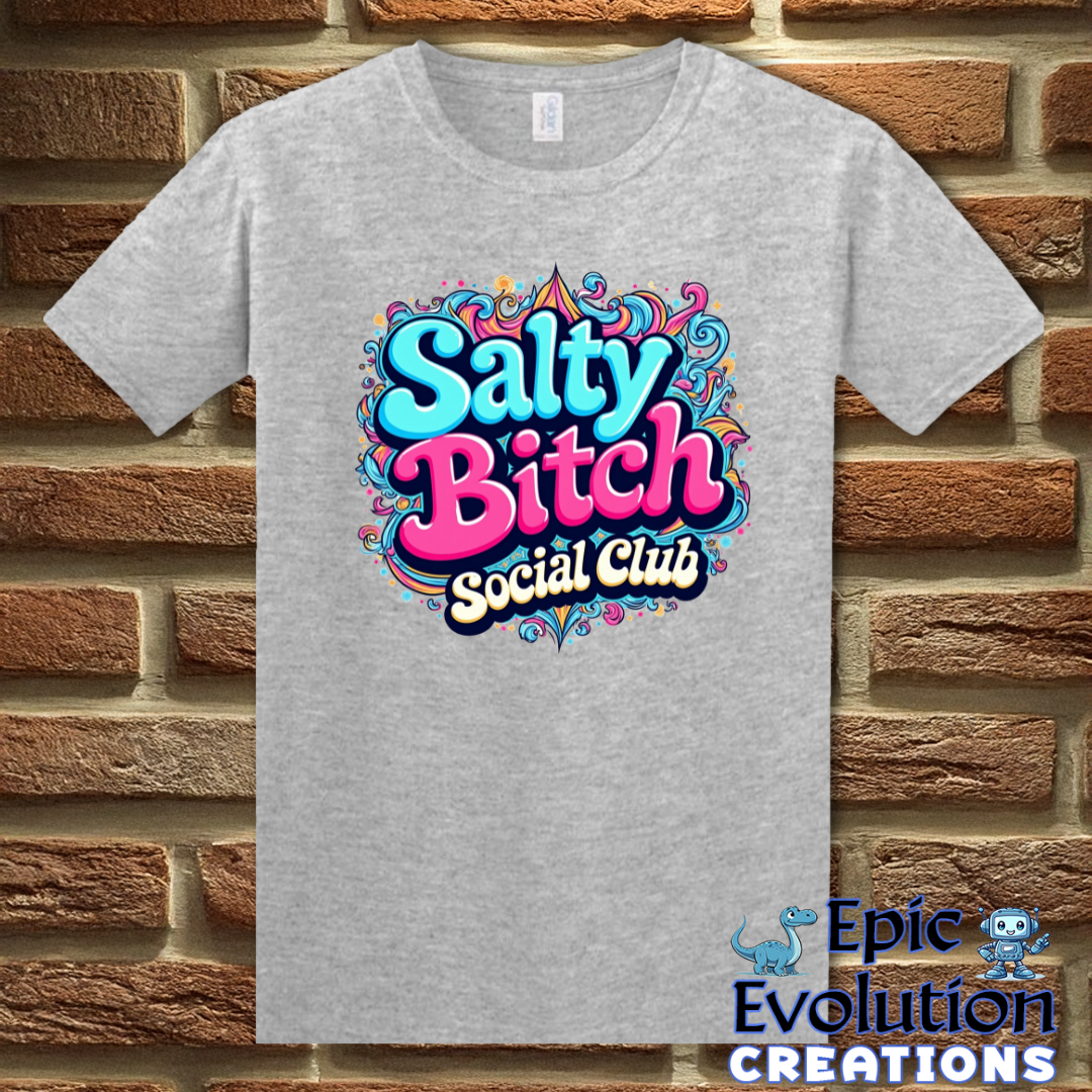 T-Shirt S / Sport Grey Funny Salty Bitch shirt for Women Epic Evolution Creations