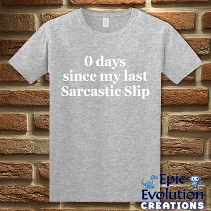 T-Shirt S / Sport Grey Funny Sarcastic Slip T Shirt Epic Evolution Creations