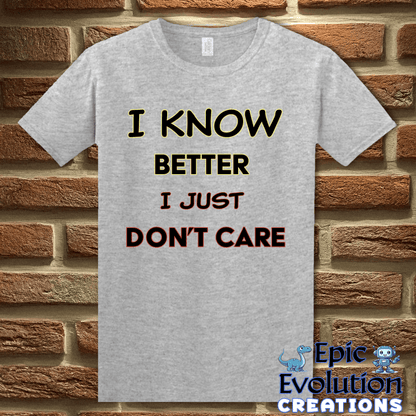 T-Shirt S / Sport Grey Funny Self-Awareness T Shirt Epic Evolution Creations