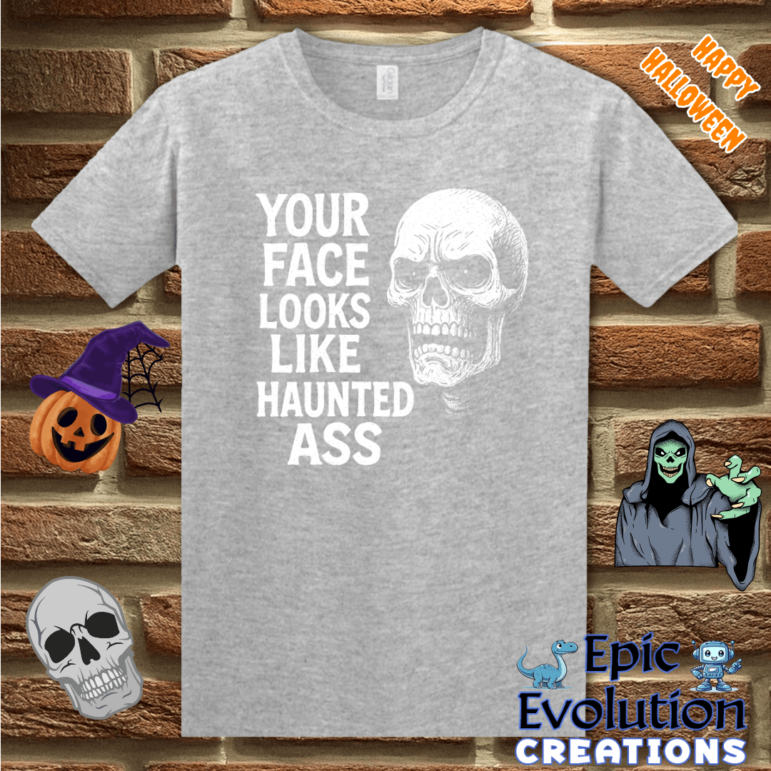 T-Shirt S / Sport Grey Funny Skeleton Halloween T-Shirt for Women or Men Epic Evolution Creations