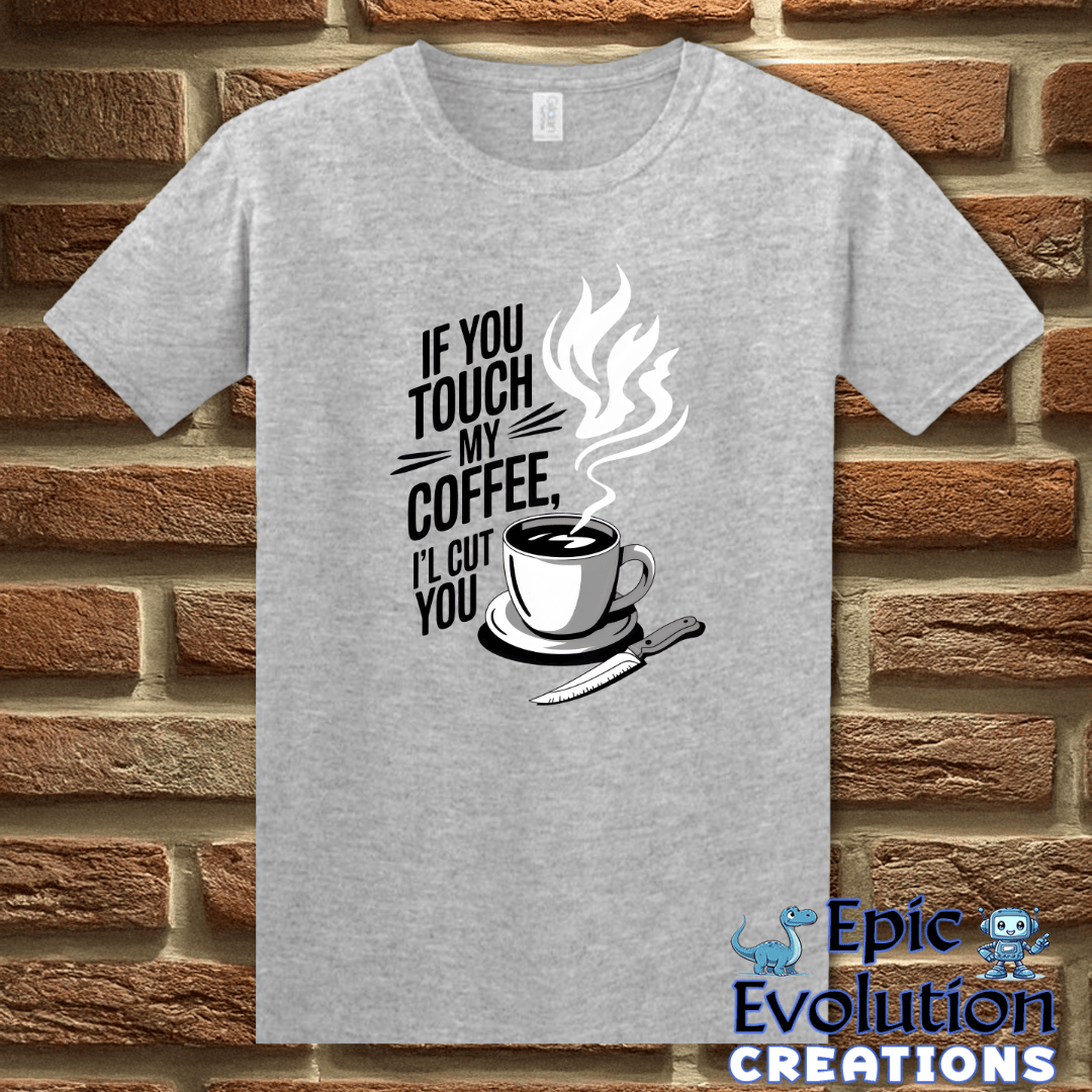 T-Shirt S / Sport Grey Funny T Shirt for Coffee Lovers Epic Evolution Creations