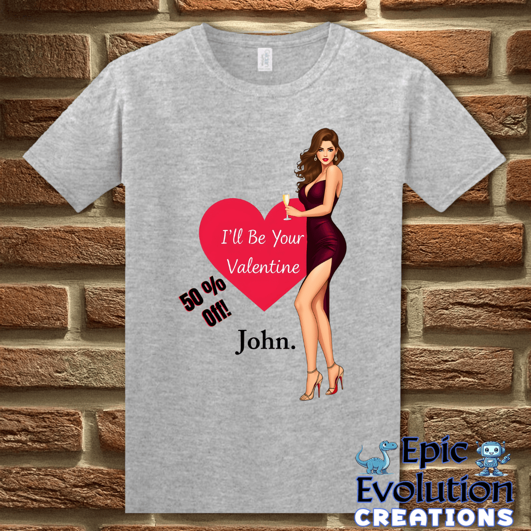 T-Shirt S / Sport Grey Funny Valentine Shirt Epic Evolution Creations