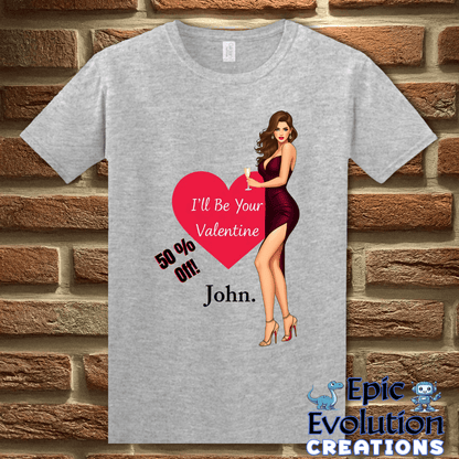 T-Shirt S / Sport Grey Funny Valentine Shirt Epic Evolution Creations