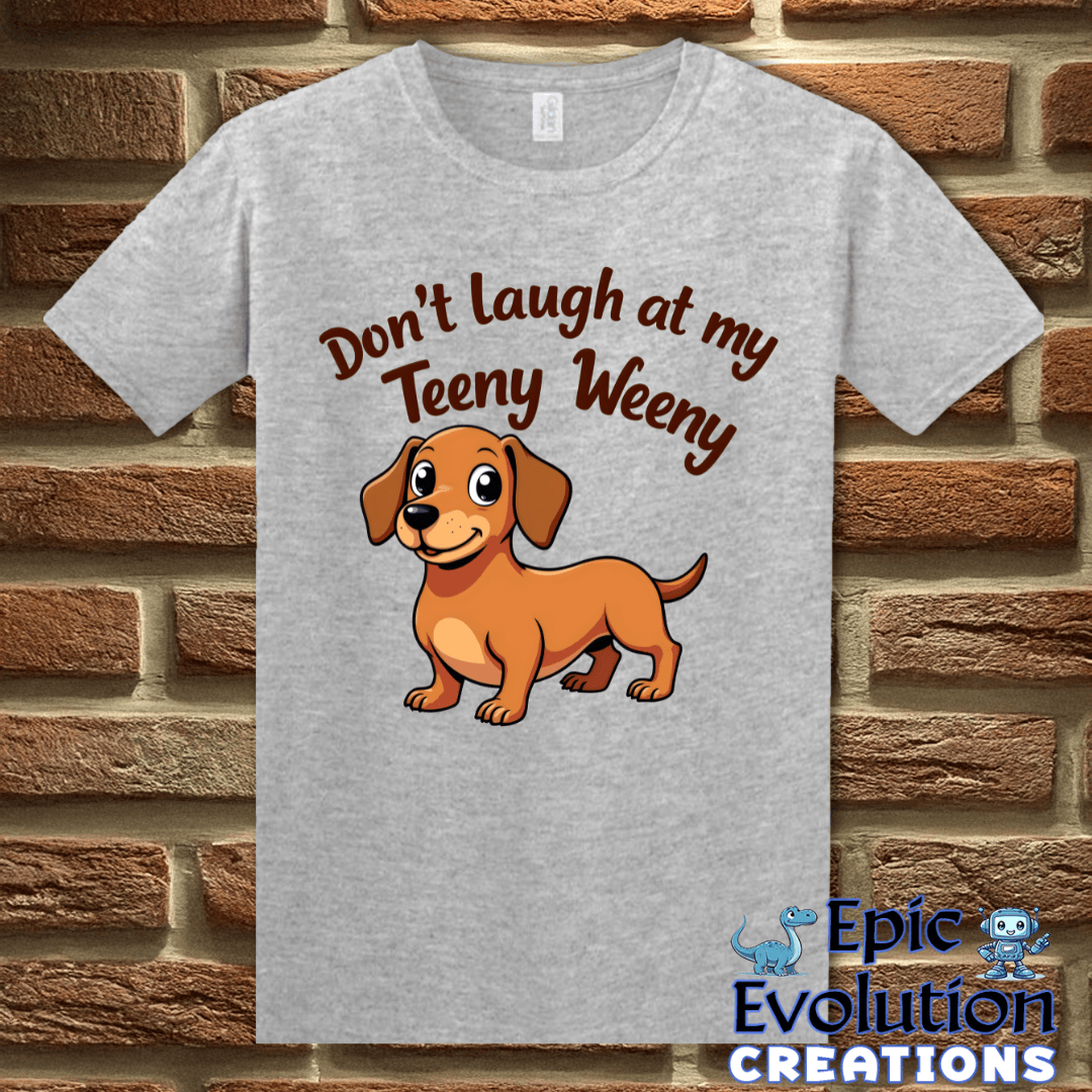 T-Shirt S / Sport Grey Funny Wiener Dog T Shirt Epic Evolution Creations