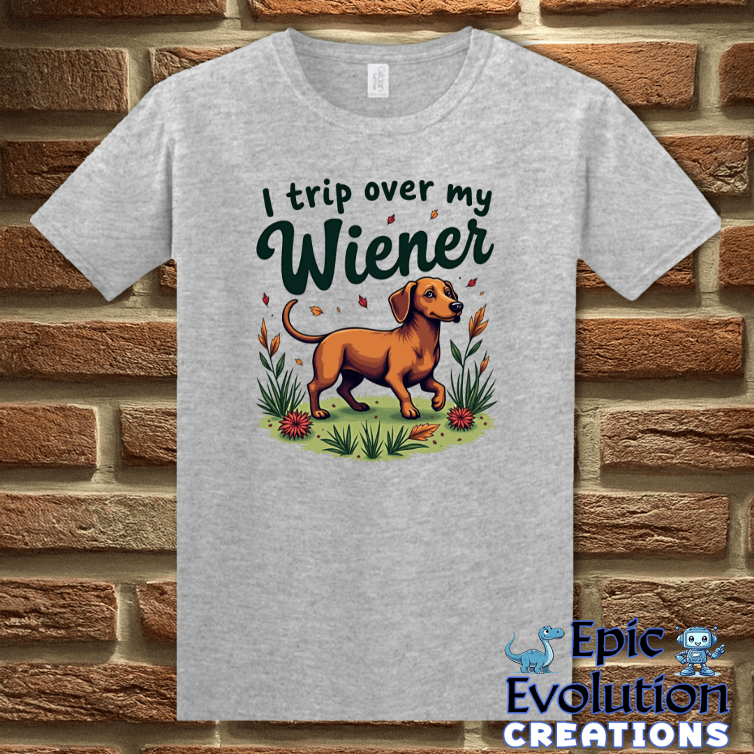 T-Shirt S / Sport Grey Funny Wiener Graphic T-Shirt Epic Evolution Creations