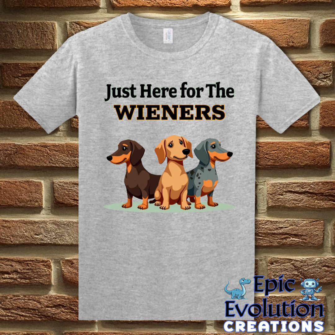 T-Shirt S / Sport Grey Funny Wiener T Shirt Epic Evolution Creations