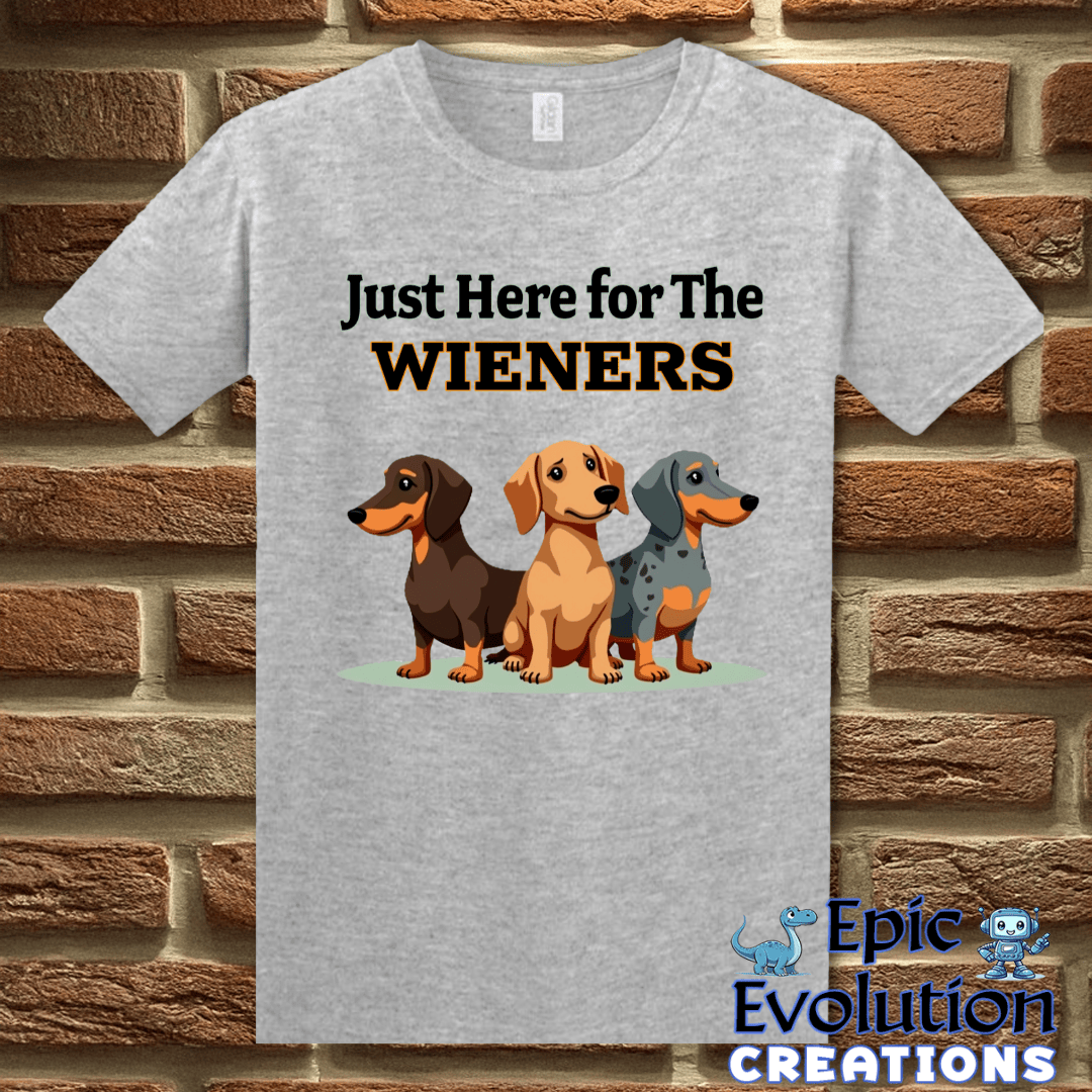 T-Shirt S / Sport Grey Funny Wiener T Shirt Epic Evolution Creations