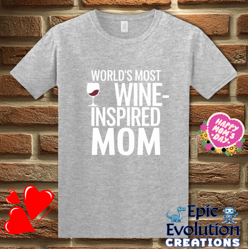 T-Shirt S / Sport Grey Funny Wine Mom T Shirt Epic Evolution Creations
