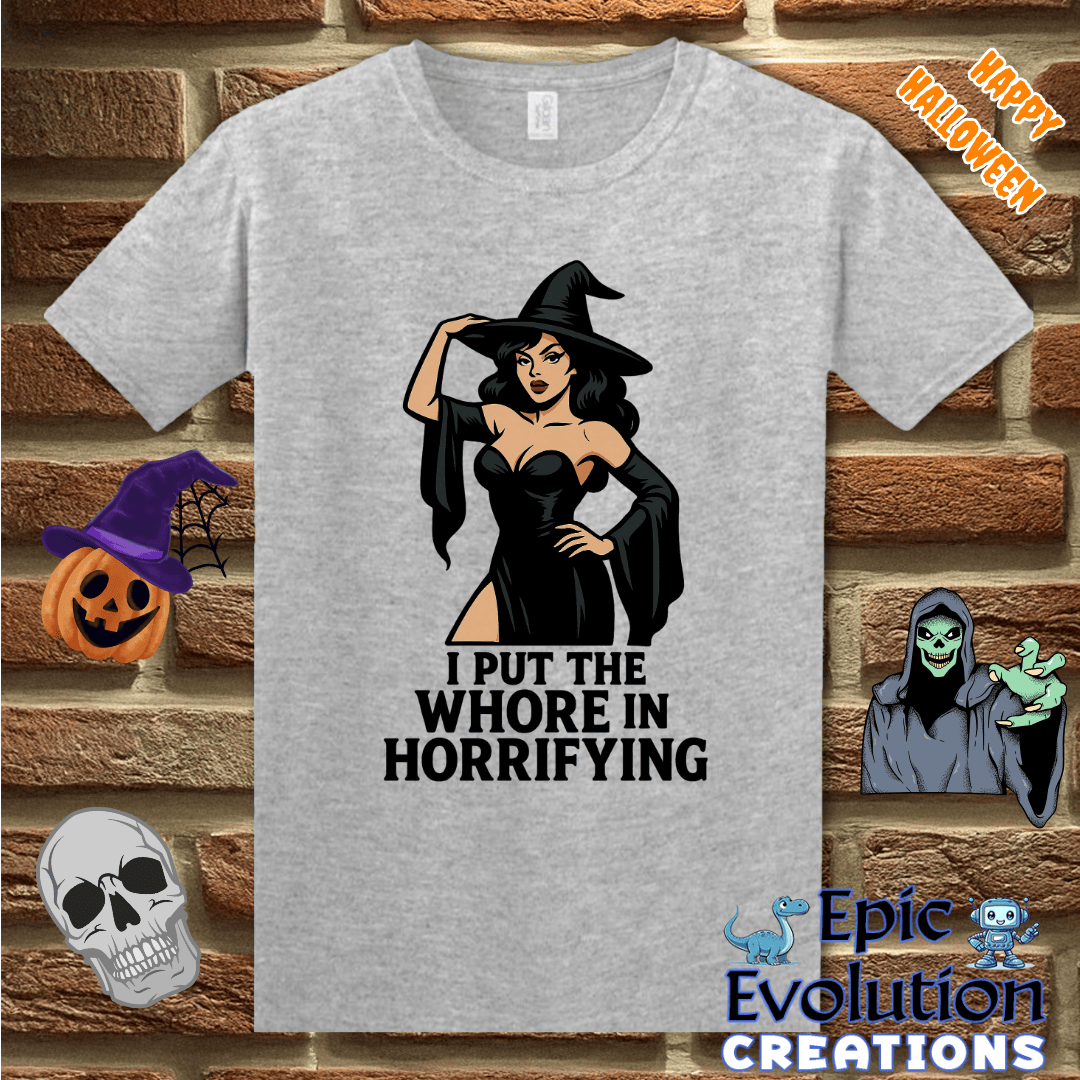 T-Shirt S / Sport Grey 🧟‍♀️ Funny Witch Halloween Shirt for Women Epic Evolution Creations