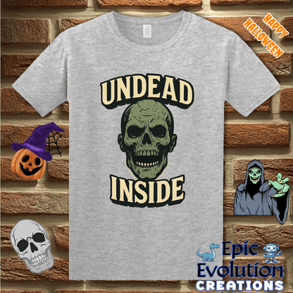 T-Shirt S / Sport Grey Undead Inside Funny Halloween T-Shirt for Women and Men Epic Evolution Creations
