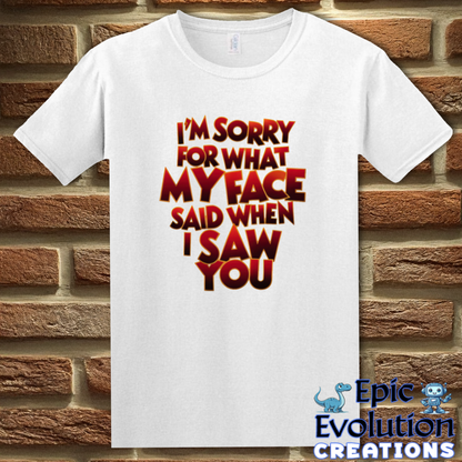 T-Shirt S / White Funny Apology T Shirt Epic Evolution Creations