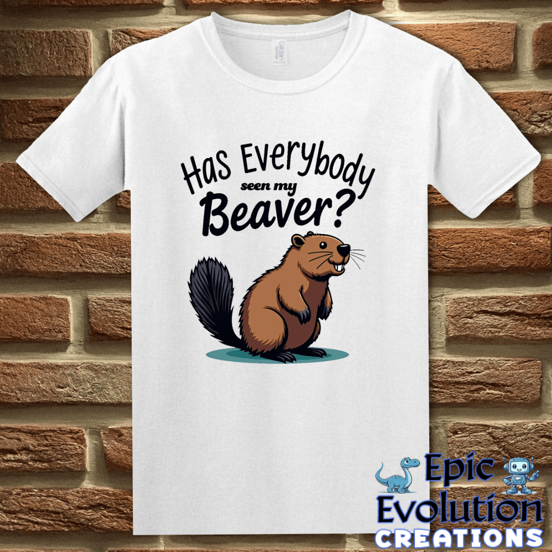 T-Shirt S / White Funny Beaver Adult Humor Shirt Epic Evolution Creations