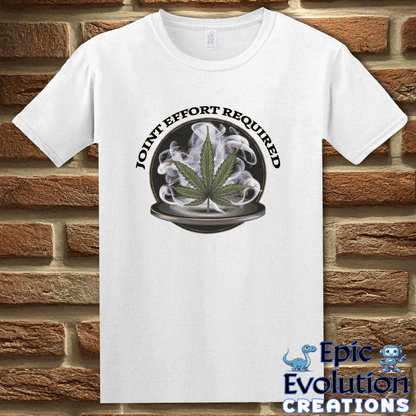 T-Shirt S / White Funny Cannabis Joint T-Shirt Epic Evolution Creations