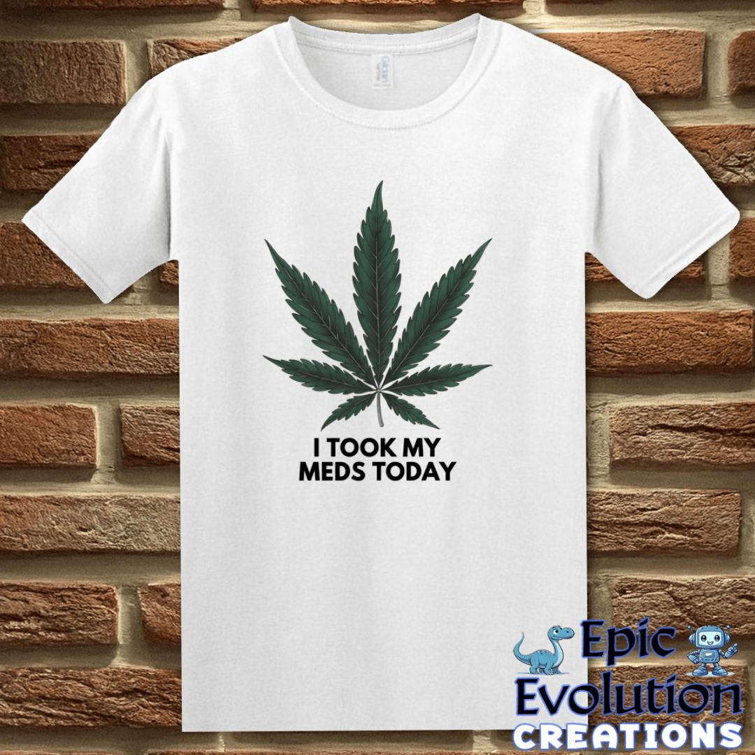 T-Shirt S / White Funny Marijuana Medicine T-Shirt Epic Evolution Creations