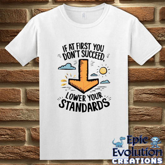 T-Shirt S / White Funny Motivational T Shirt Epic Evolution Creations