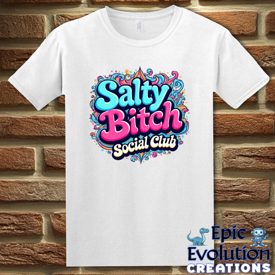 T-Shirt S / White Funny Salty Bitch shirt for Women Epic Evolution Creations