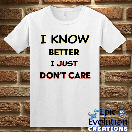 T-Shirt S / White Funny Self-Awareness T Shirt Epic Evolution Creations