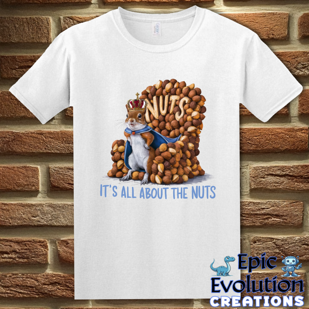 T-Shirt S / White Funny Squirrel Graphic T-Shirt Epic Evolution Creations