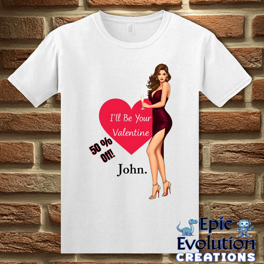 T-Shirt S / White Funny Valentine Shirt Epic Evolution Creations