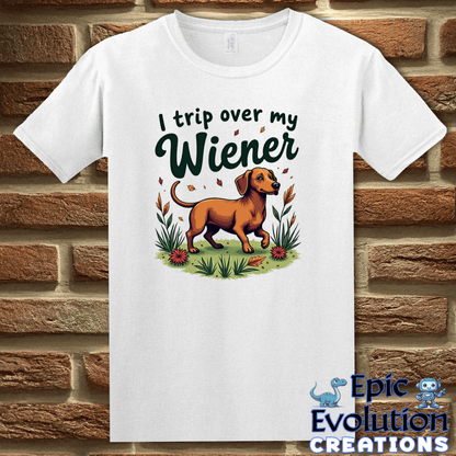 T-Shirt S / White Funny Wiener Graphic T-Shirt Epic Evolution Creations