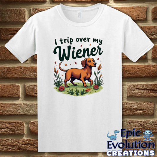 T-Shirt S / White Funny Wiener Graphic T-Shirt Epic Evolution Creations