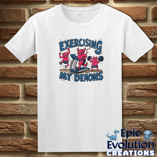 T-Shirt S / White Funny Workout T Shirt Epic Evolution Creations