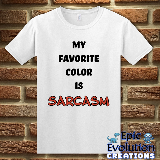 T-Shirt S / White Sarcasm T-Shirt Epic Evolution Creations