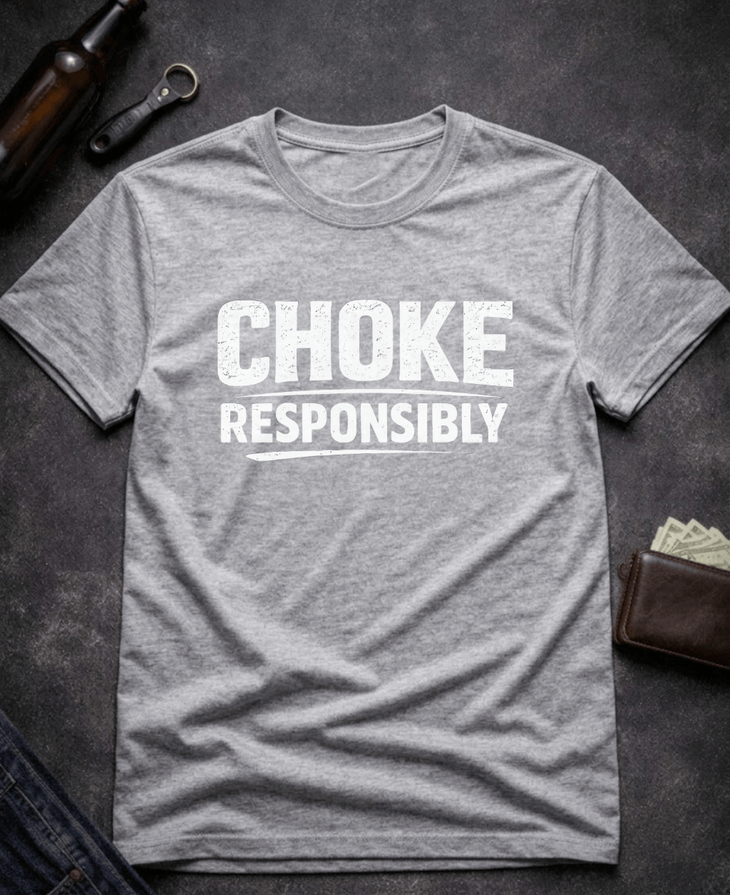 T-Shirt Sport Grey / S Choke Responsibly Funny T-Shirt Epic Evolution Creations