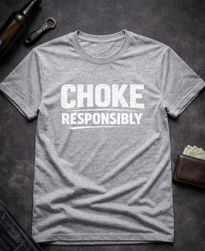 T-Shirt Sport Grey / S Choke Responsibly Funny T-Shirt Epic Evolution Creations