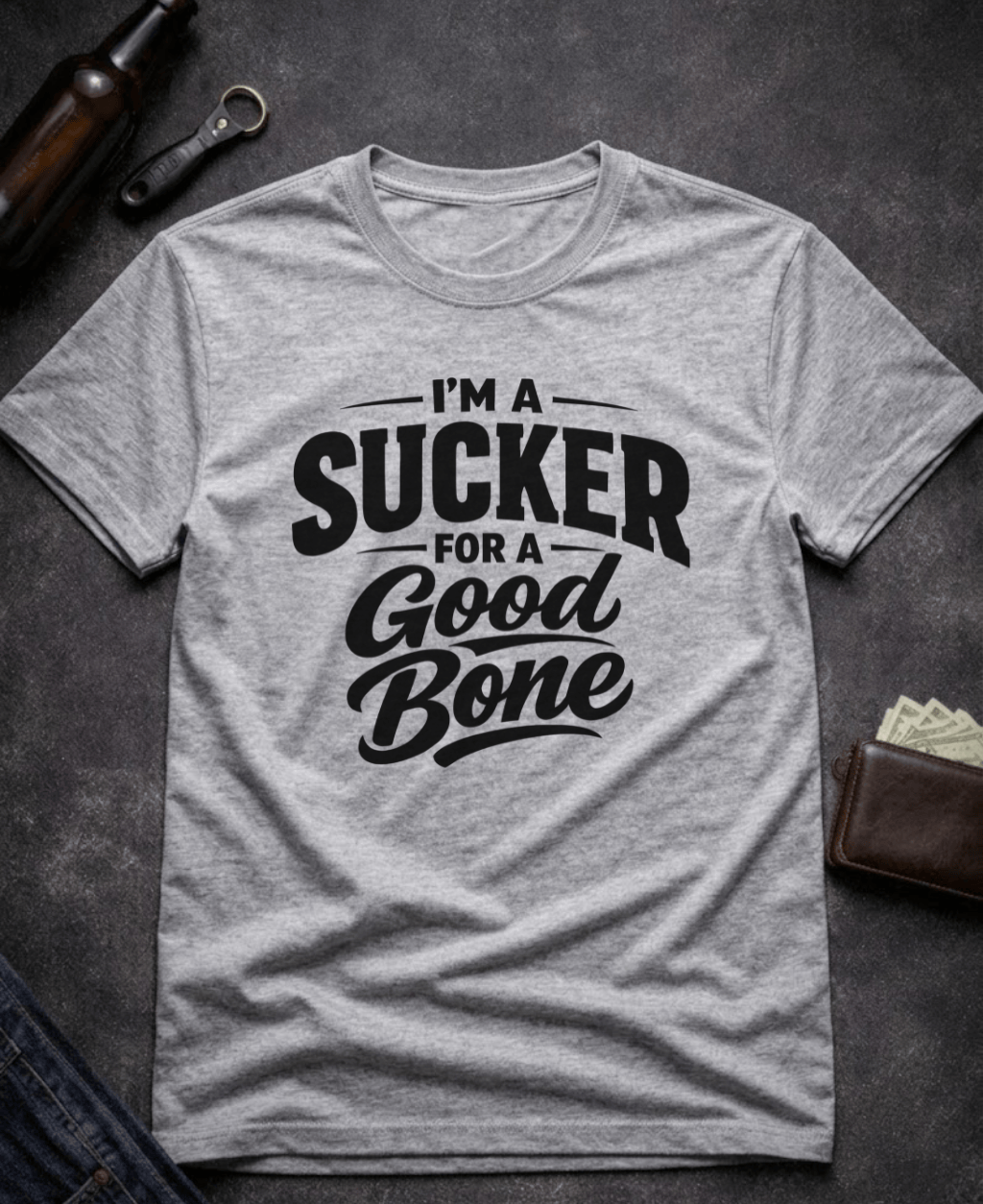 T-Shirt Sport Grey / S I’m a Sucker for a Good Bone Funny Innuendo T-Shirt Epic Evolution Creations