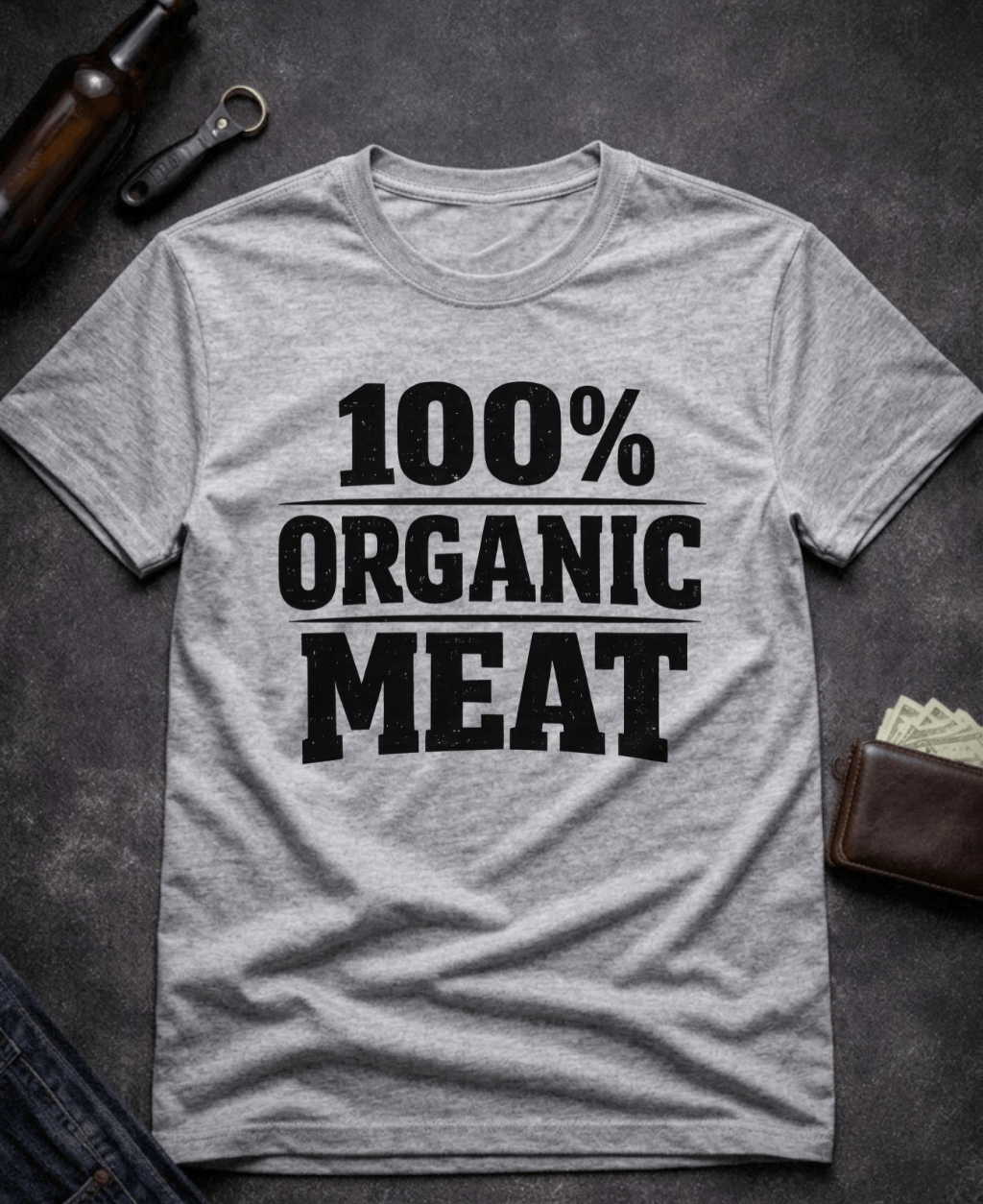 T-Shirt Sport Grey / S Organic Meat Funny T-Shirt Epic Evolution Creations