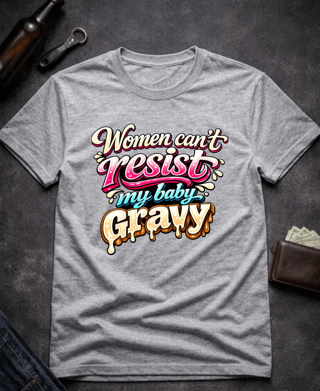T-Shirt Sport Grey / S Women Can’t Resist My Baby Gravy Funny Adult Humor T-Shirt Epic Evolution Creations