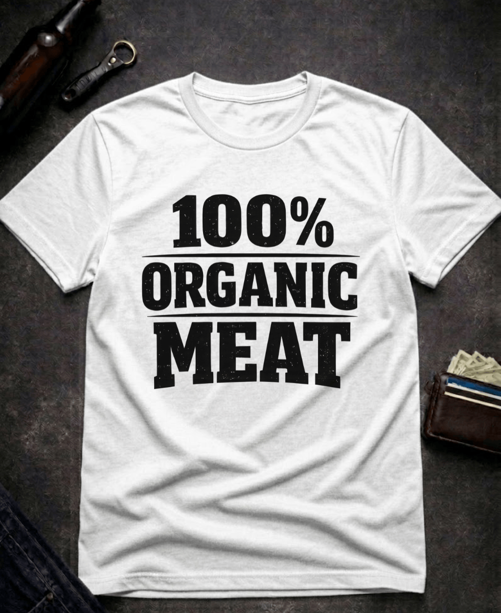 T-Shirt White / S Organic Meat Funny T-Shirt Epic Evolution Creations