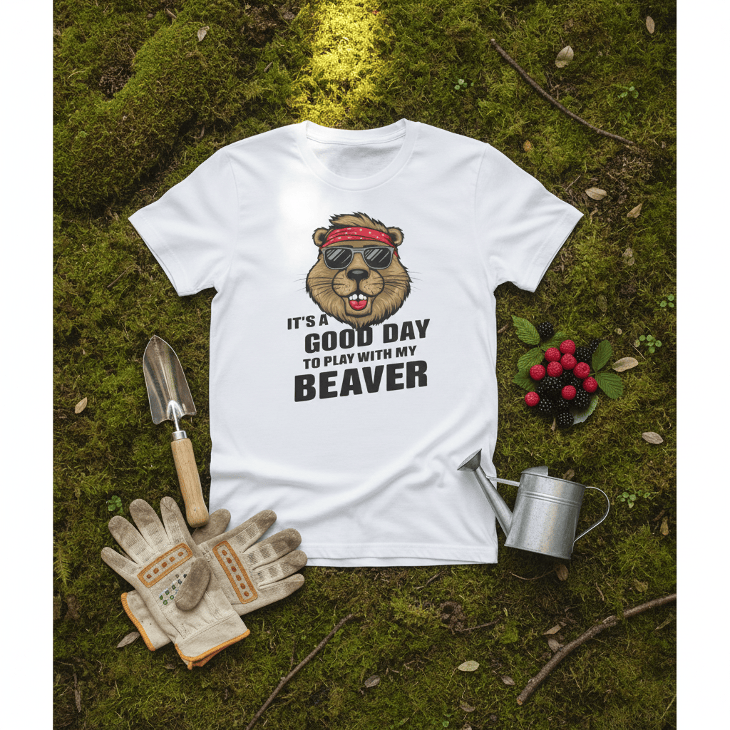 T-Shirt White / XS Funny Play with my Beaver T Shirt Epic Evolution Creations
